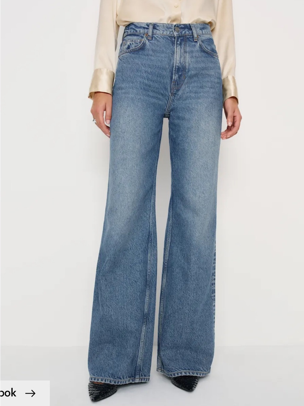 Reformation Cary High Rise Slouchy Wide Leg Jeans